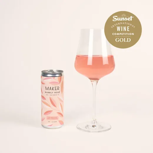 Bubbly Rose Wine