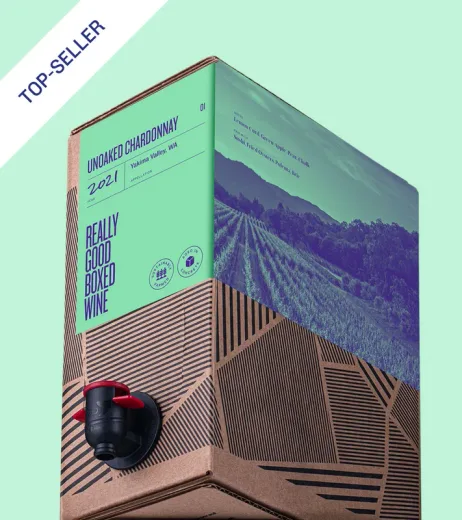 Really Good Boxed Wine 2021 Unoaked Chardonnay Yakima Valley